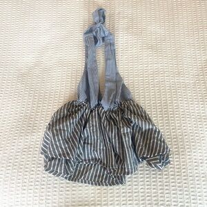 Forever 21 Blue and White Striped Tie Neck Halter Top Medium NWT